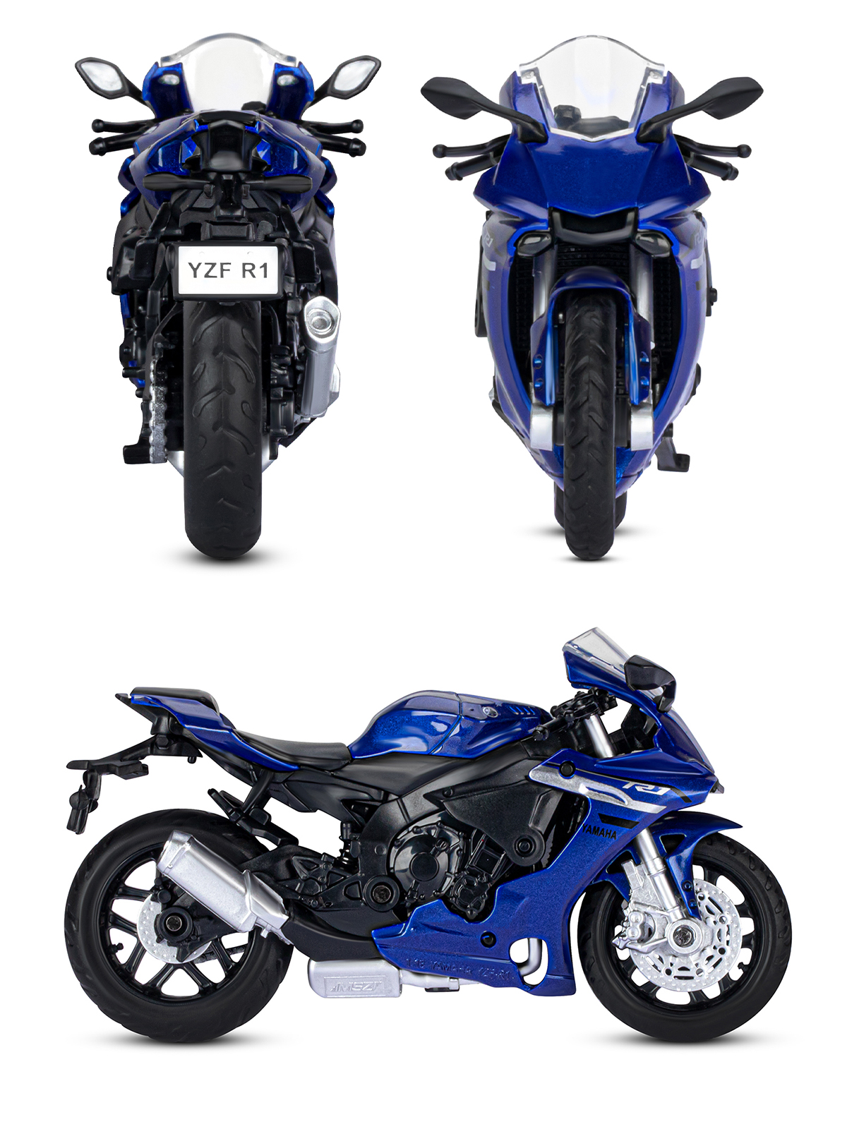 Мотоцикл АВТОпанорама Yamaha YZF R1 1:18 JB1251570 - фото 6