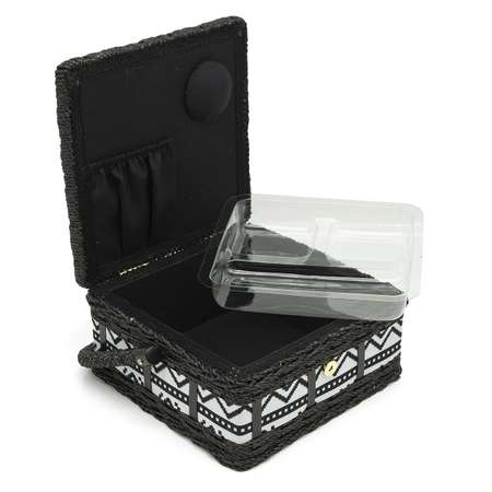 Шкатулка Hobby & Pro LY1632S PVC Tray малая декоративная Черно-белый узор