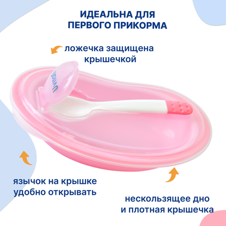 Тарелка Uviton тарелочка детская 270 мл 3 шт.
