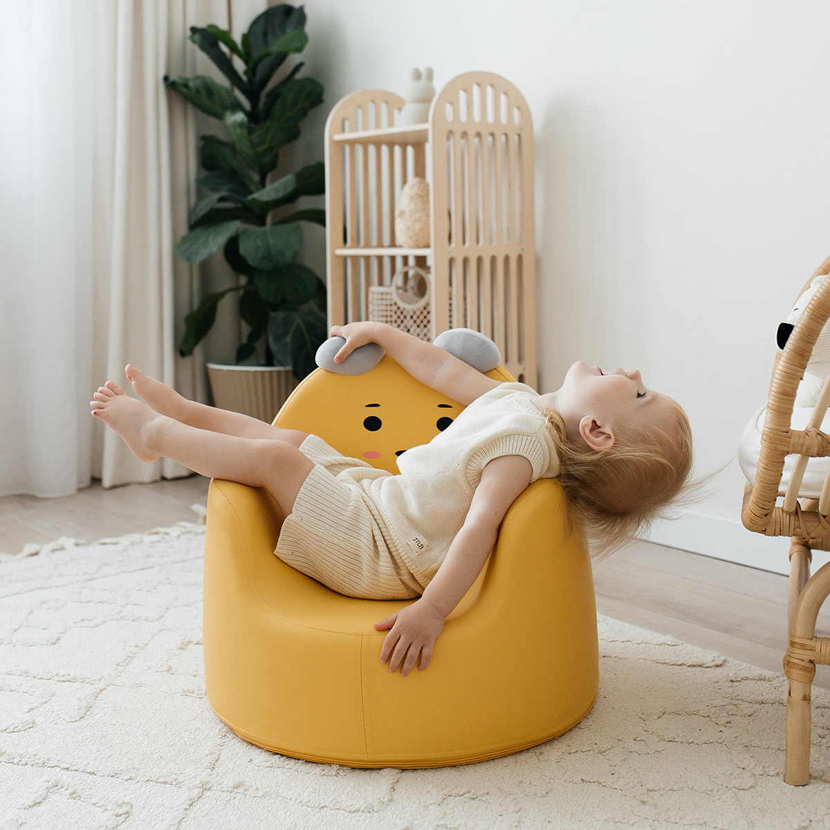 Кресло детское UNIX Kids Bear S уellow - фото 9