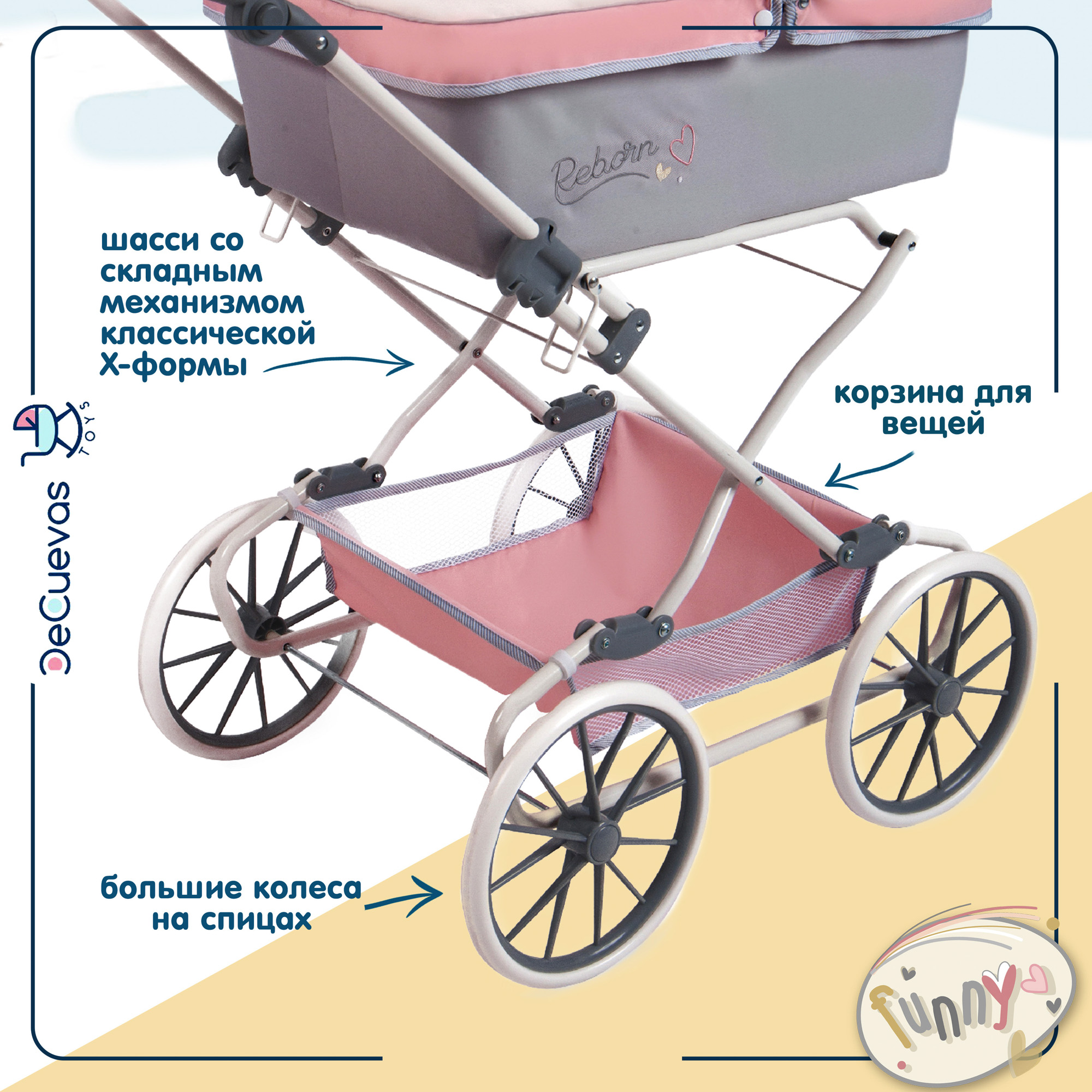 Коляска-люлька для кукол DeCuevas Toys 82086 - фото 7