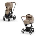 Коляска 2в1 Cybex Priam IV Chrome Brown бежевый