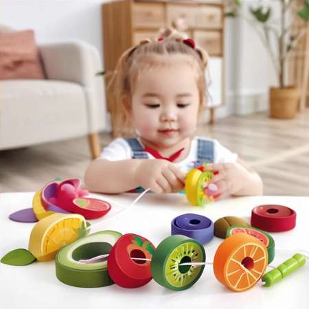Игрушка Hape шнуровка Шнуровка Веселые гусеницы