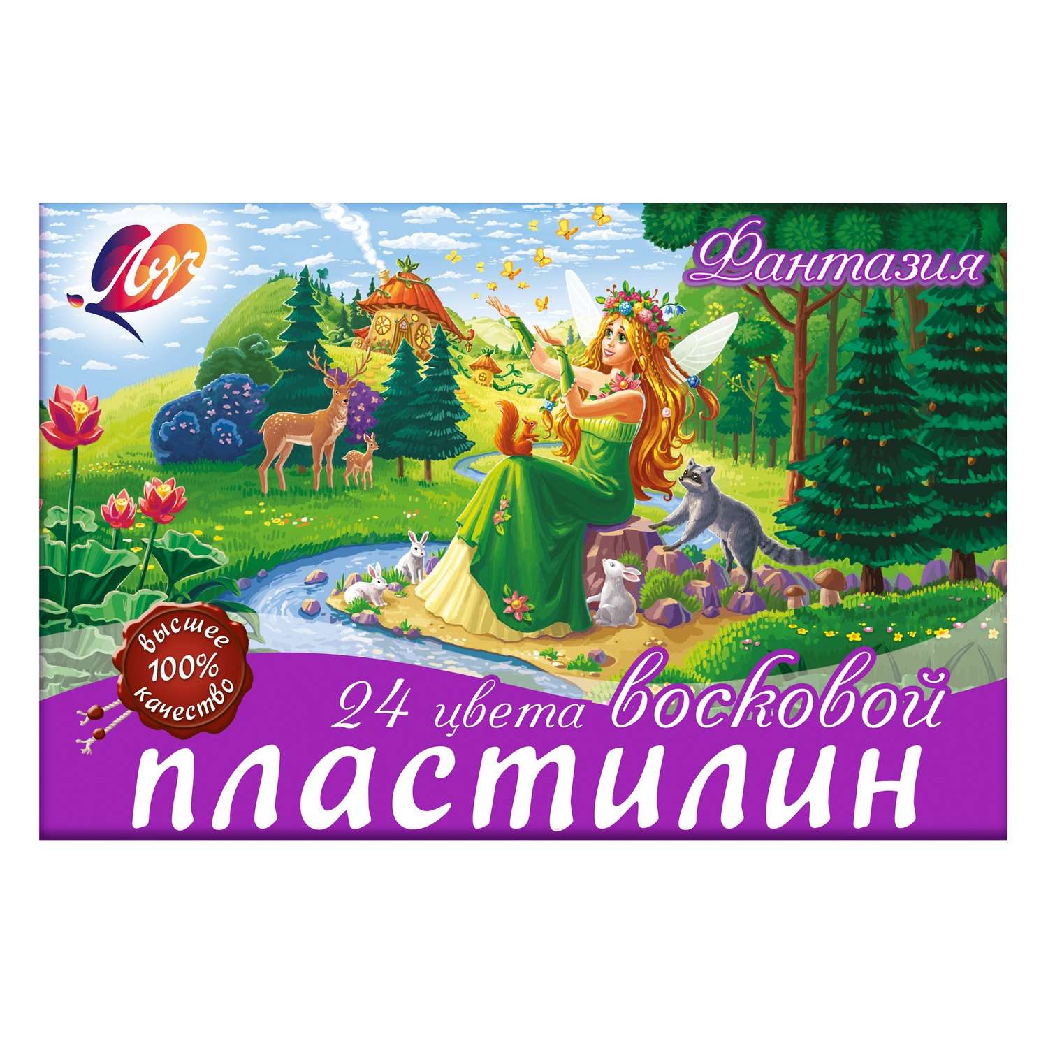 Пластилин Луч восковой 24 цв. в ассортименте - фото 9