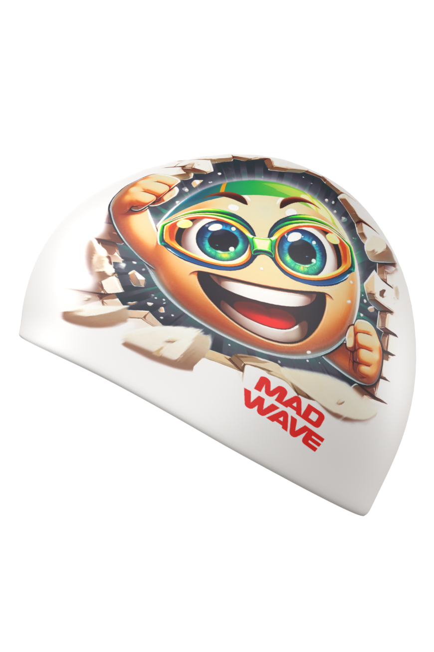 Шапочка в бассейн Mad Wave Smile HQ - фото 3