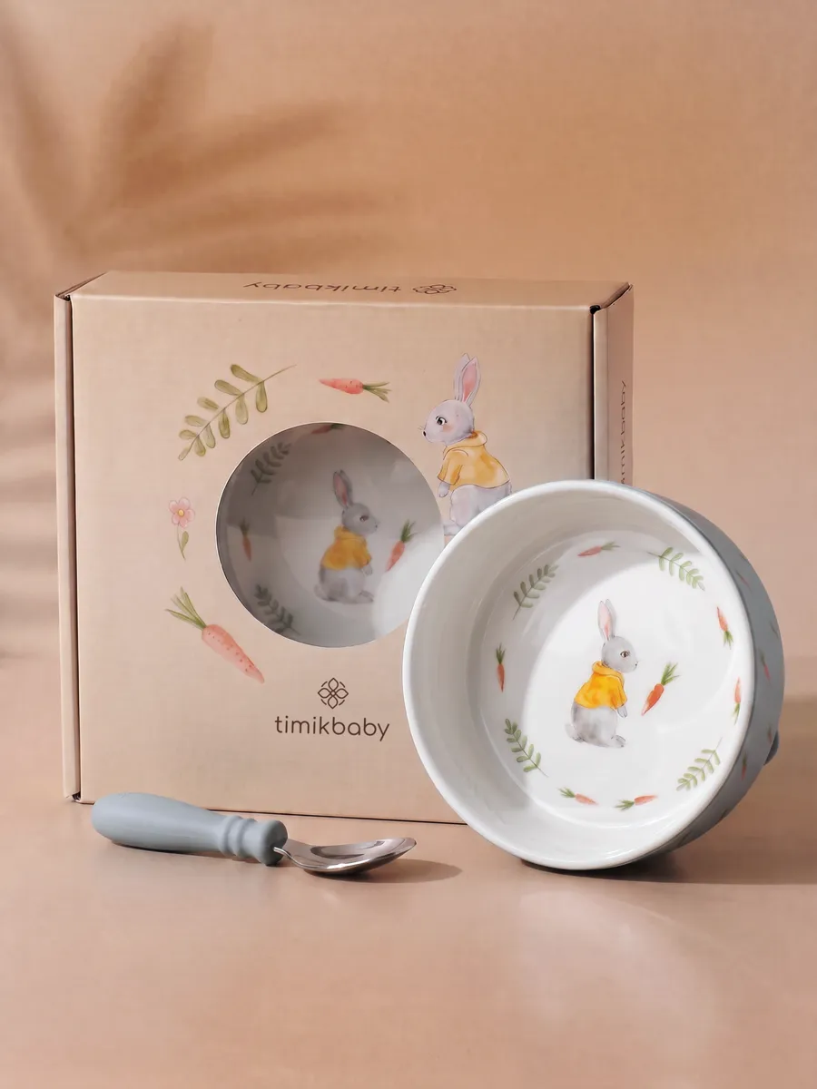Набор посуды Timikbaby ложечка и тарелка 2 предм. - фото 1