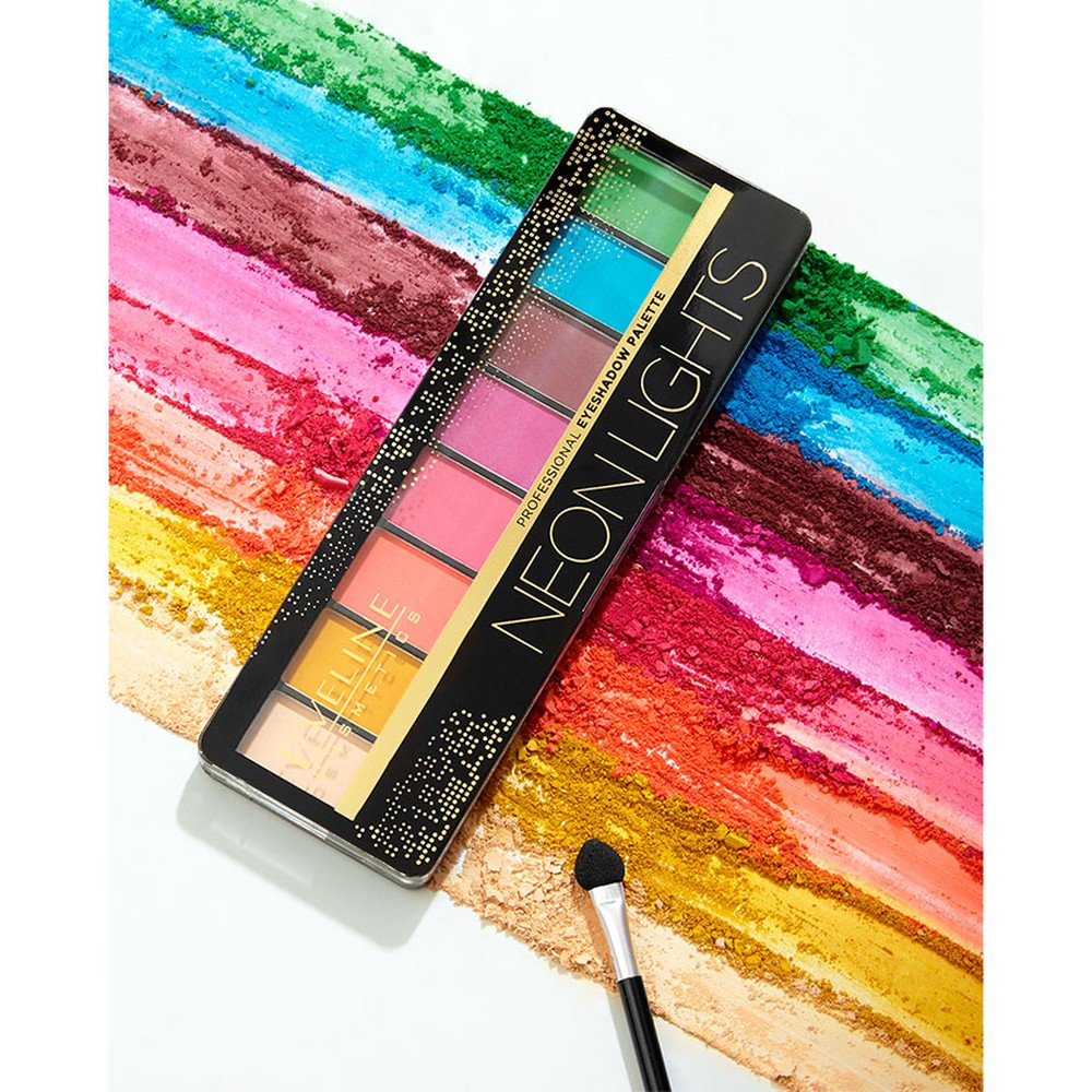 Палетка теней EVELINE Eyeshadow professional palette тон 06 neon lights - фото 6