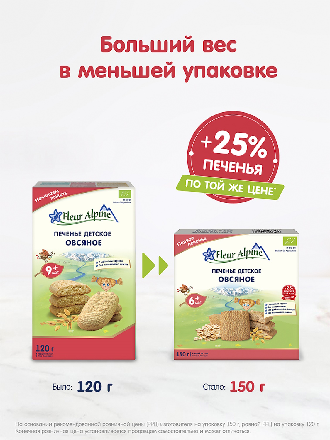 Печенье Fleur Alpine детское Овсяное 150г с 6мес - фото 3