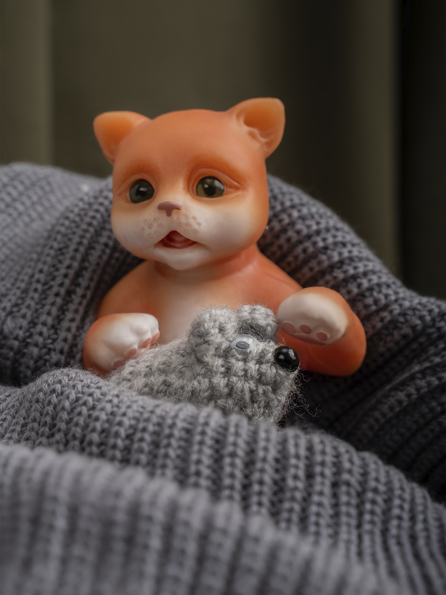 Кукла мини Magic Manufactory Magic Pets Кот реборн рыжий высота 19 см 4631175965854 - фото 19