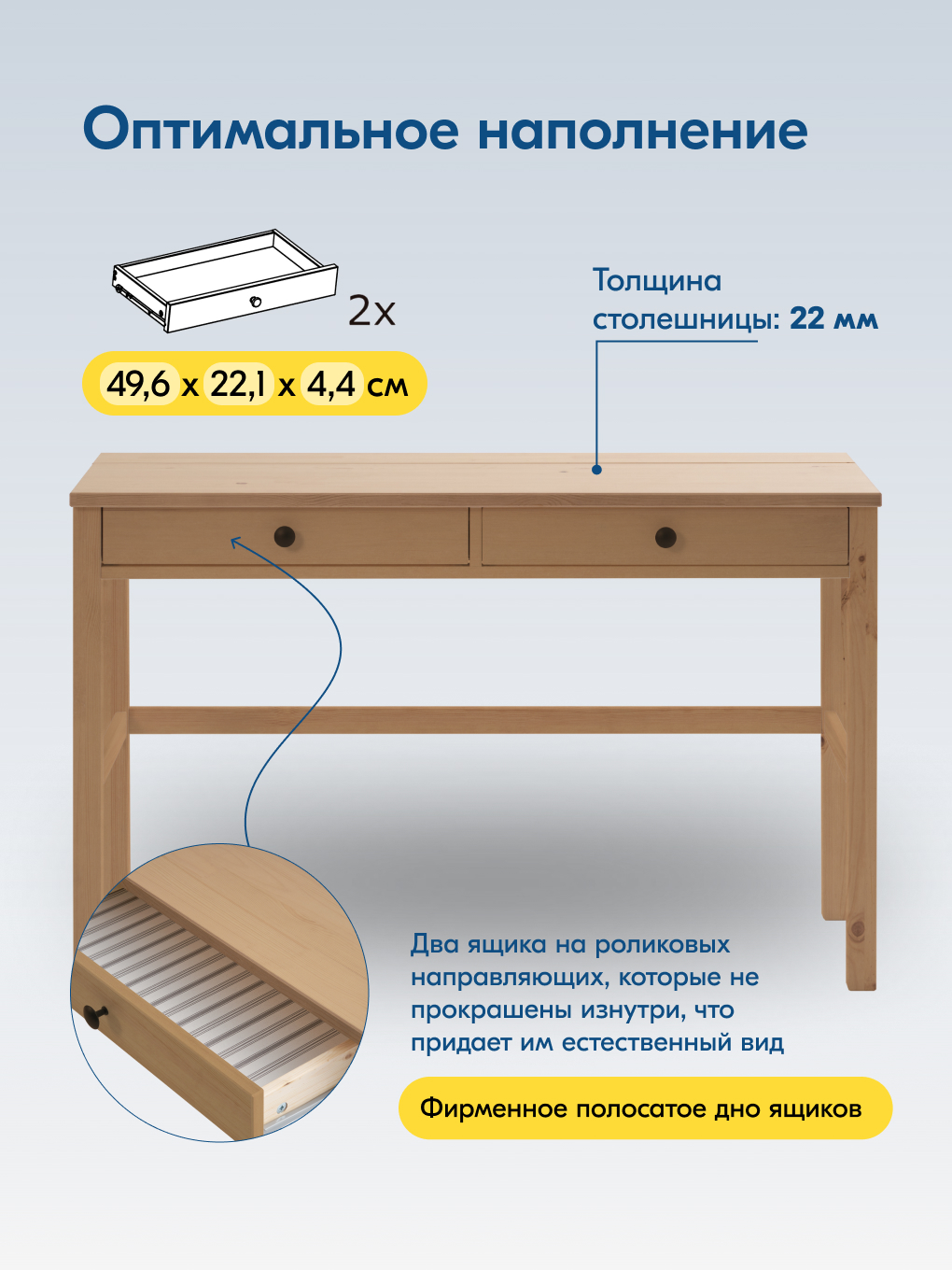 Письменный стол IKEA КЫМОР - фото 4