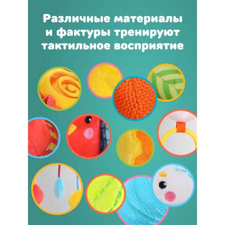 Спираль с игрушками Жирафики дуга в коляску и на кроватку. Лесная сказка