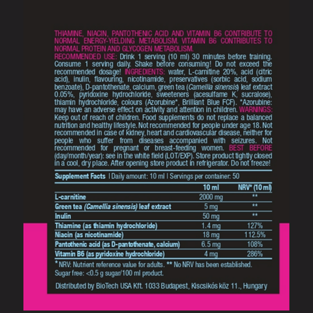 L-Карнитин BiotechUSA L-Carnitine 100.000 Liquid 500 мл. Вишня