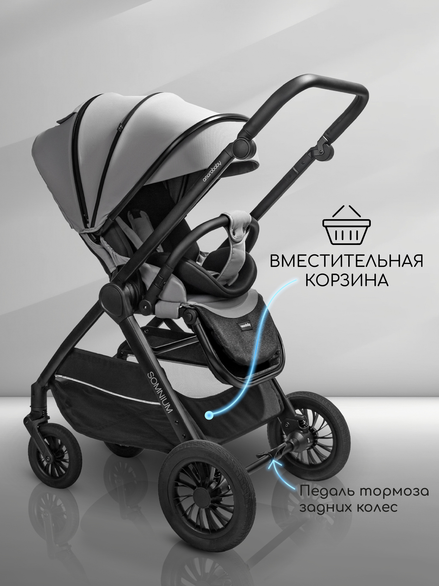 Коляска прогулочная Amarobaby Somnium - фото 13