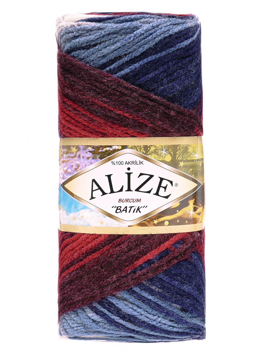 Пряжа Alize для вязания Burcum Batik 100 гр 210 м 5 мотков 2978 секционный - фото 4
