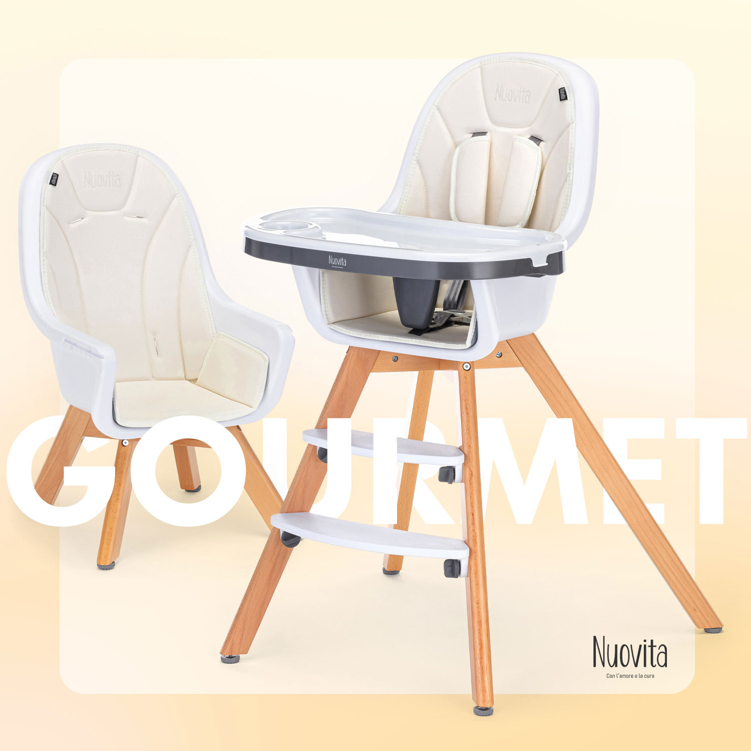 Стульчик для кормления Nuovita Gourmet 2 в 1 - фото 1