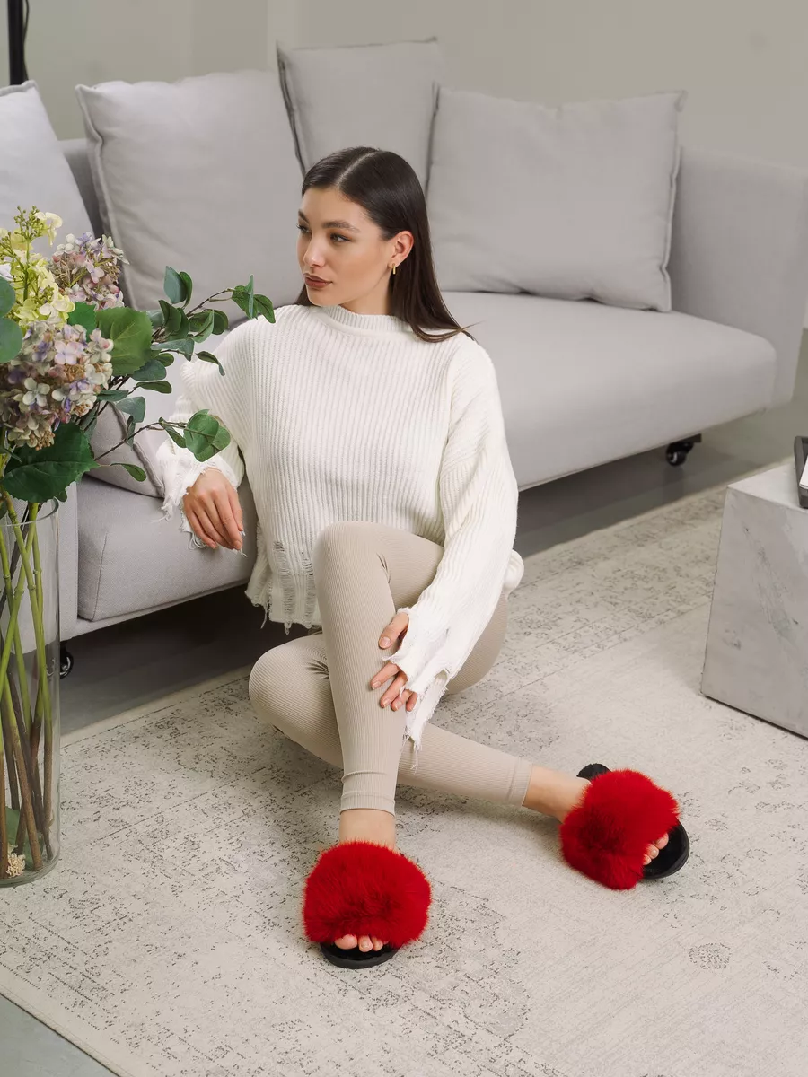 Тапочки UTA HOME 12мех/красн - фото 5