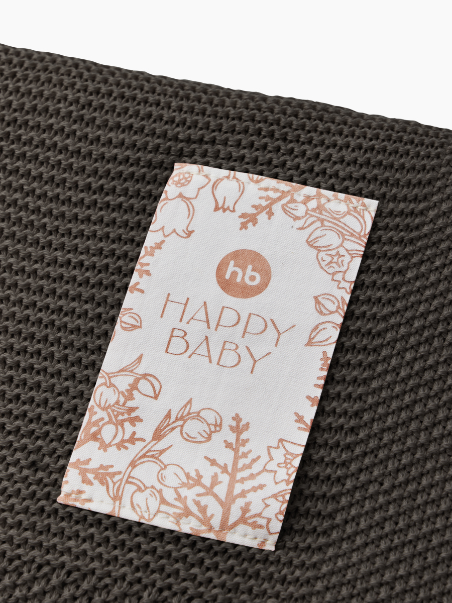 Плед детский вязаный Happy Baby из хлопка и акрила 100х100 см темно-коричневый - фото 9