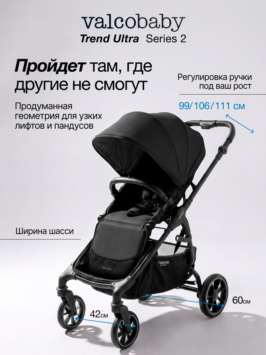 Коляска прогулочная Valco baby Trend Ultra серия 2 черный - фото 15