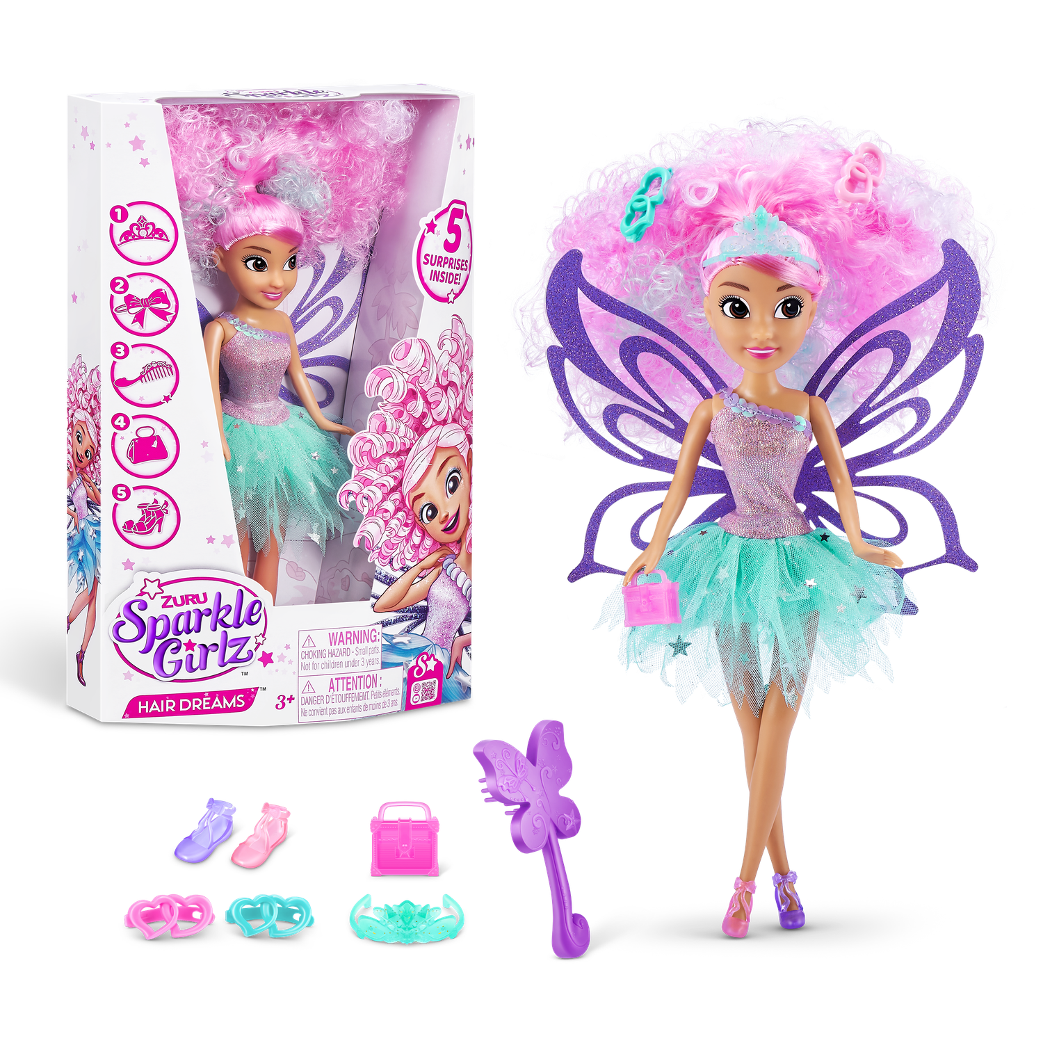 Кукла модельная Zuru Sparkle Girlz Волосы мечты в ассортименте 100313 - фото 7