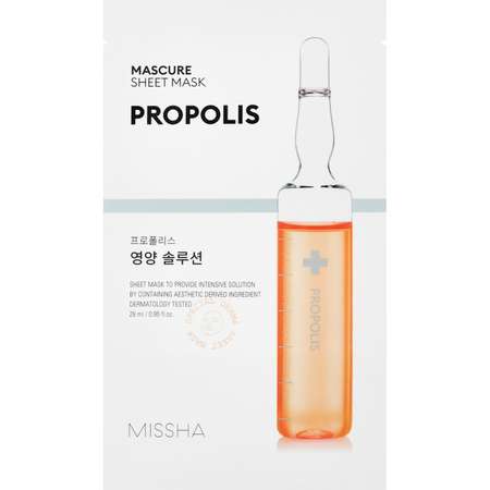 Маска тканевая MISSHA Энергетик с прополисом 28 мл
