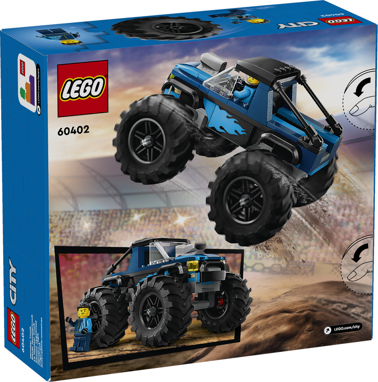 Конструктор LEGO City Синий Монстр-трак блочный - фото 4