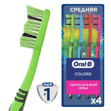 Зубная щетка Oral-B Colors средняя 4шт 81759288