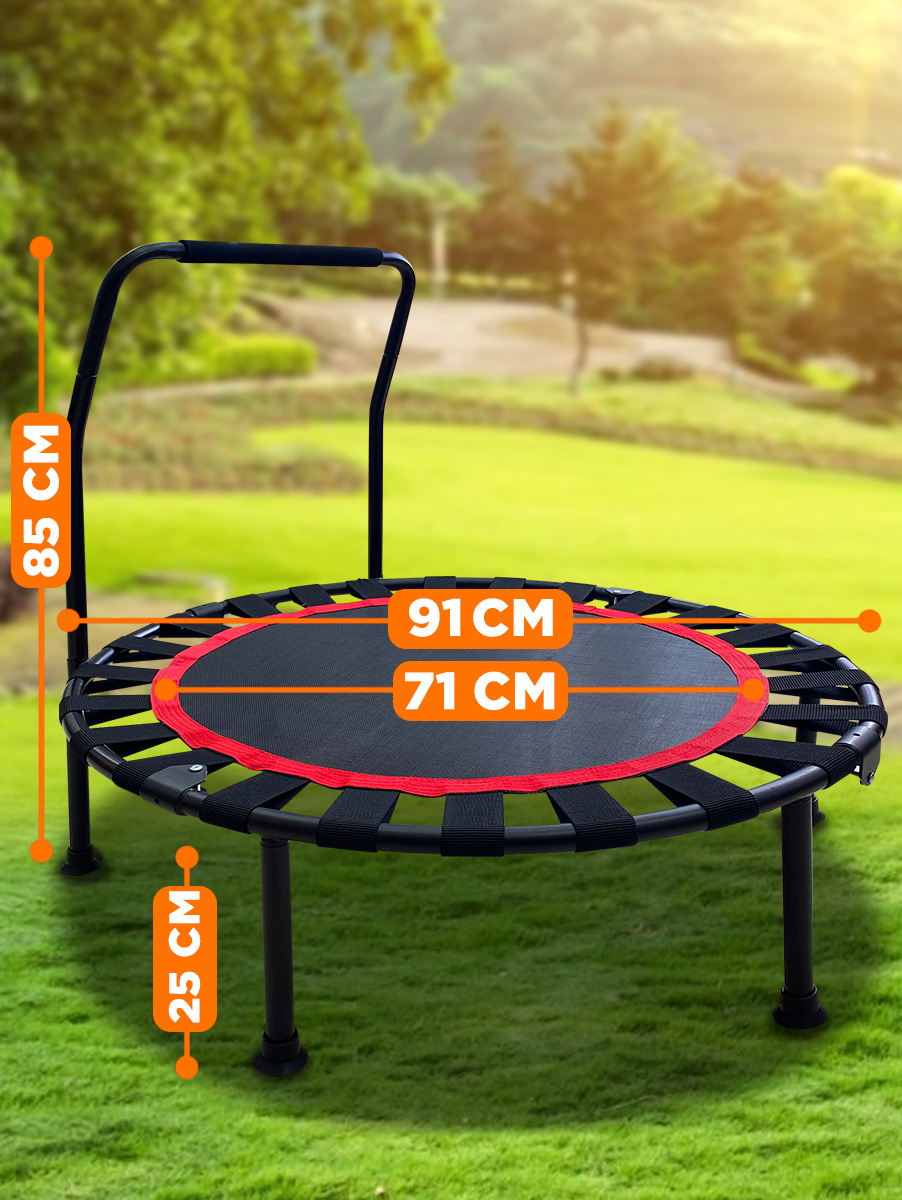 Батут детский каркасный Zilmer Детский батут с ручкой диаметр 91 см, максимальная нагрузка до 100 кг - фото 3