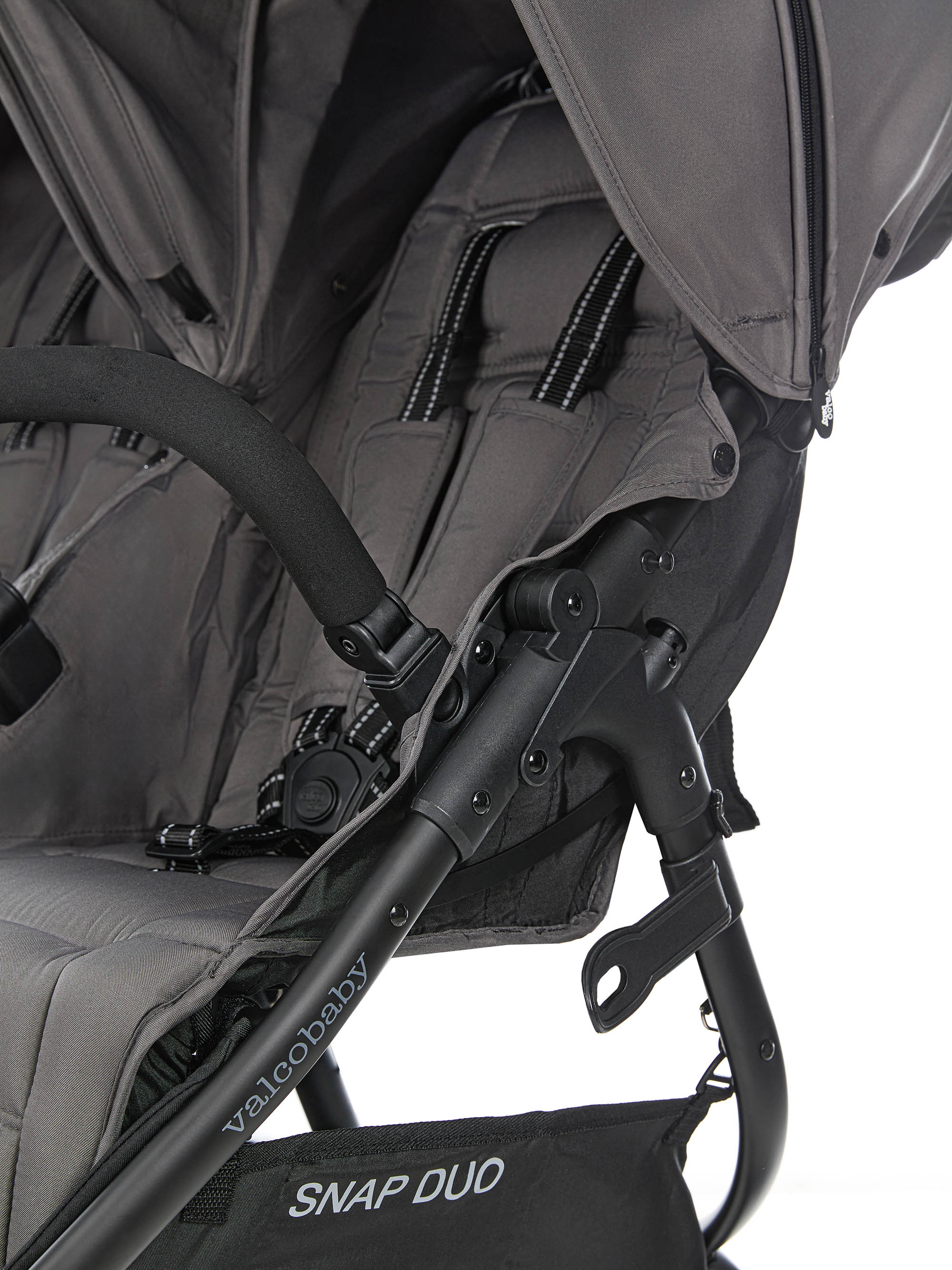 Коляска прогулочная для двойни Valco baby Snap Duo Flatt Matt серый - фото 14