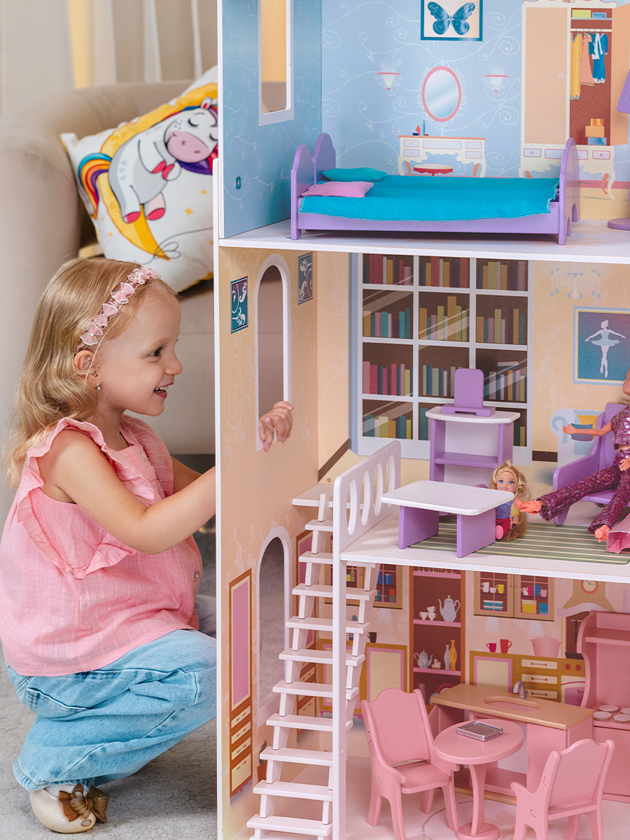 Домик для кукол PAREMO 120 см с мебелью PD315-02 - фото 8