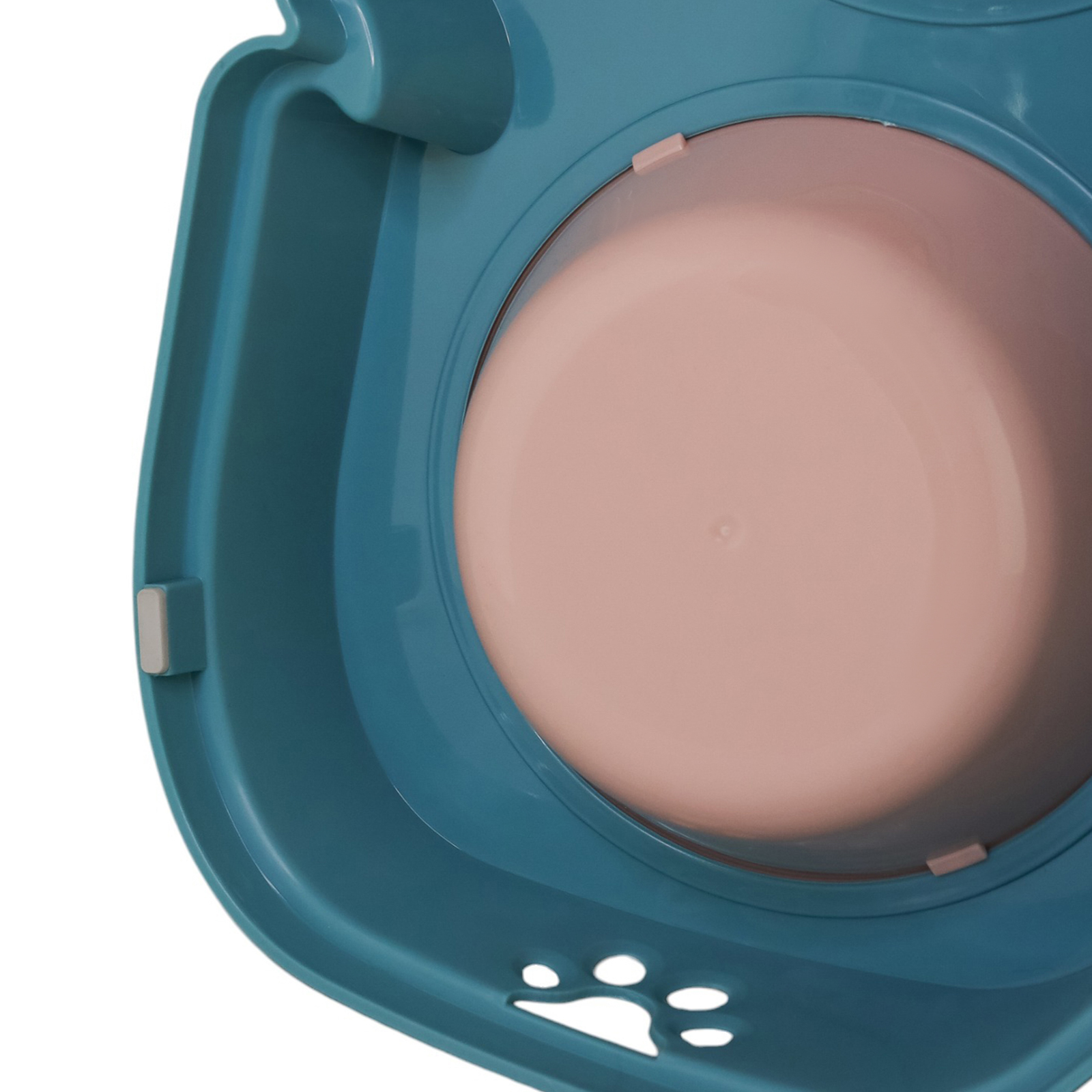 Миска для животных Не один дома Лемур двойная Синий 370мл*2шт - фото 4