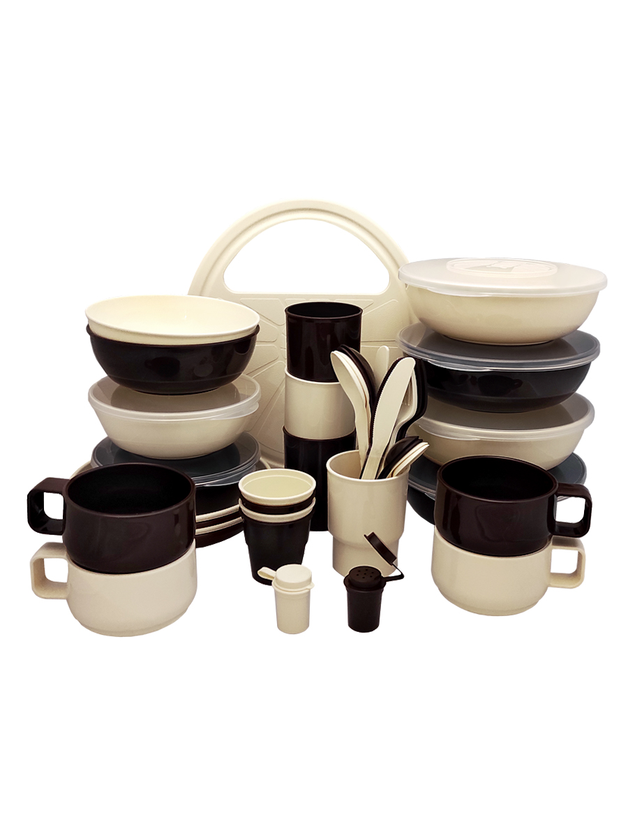 Набор посуды Solaris На 4 персоны Расширенный ванильно-шоколадный S1420 - фото 18