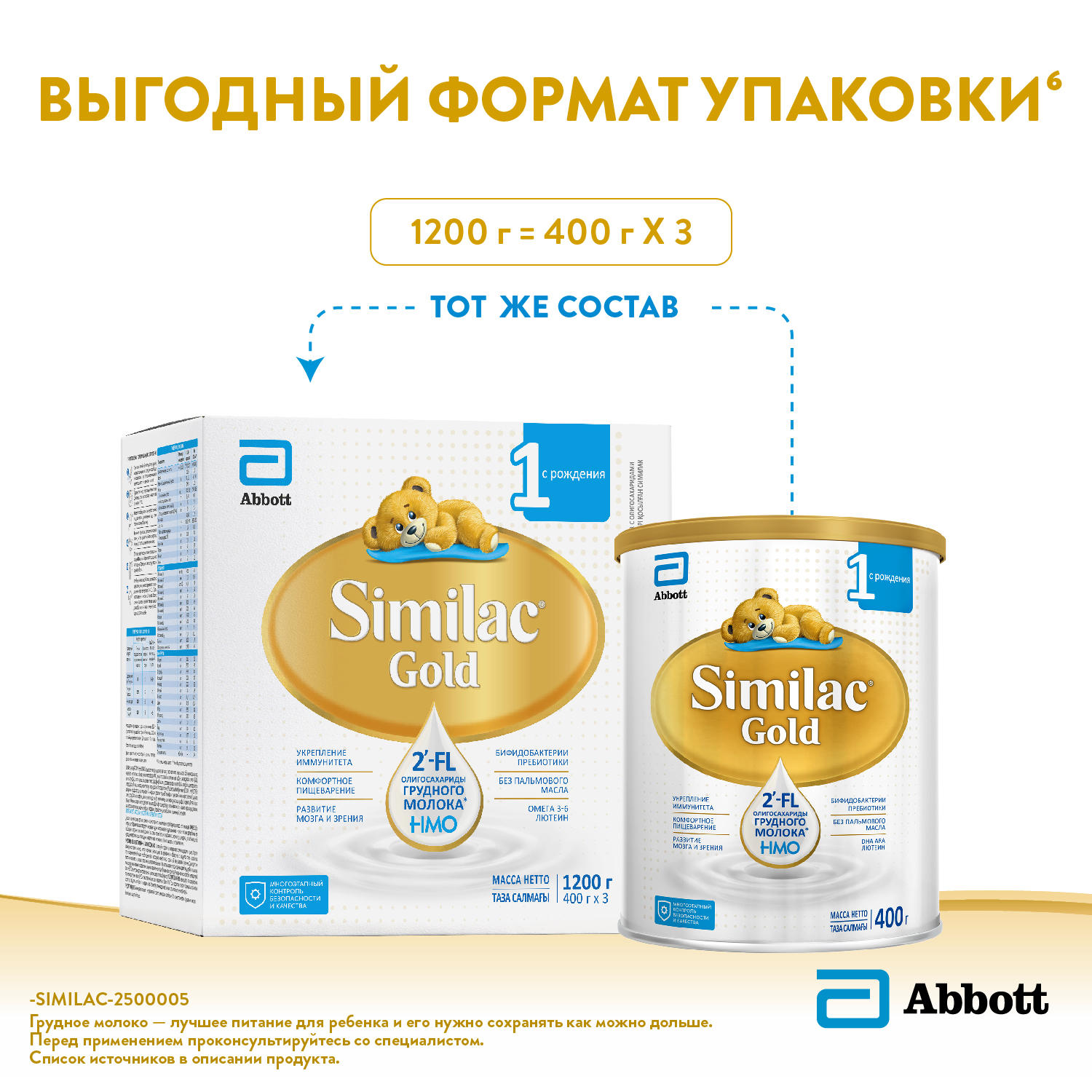 Смесь Similac Голд 1 1200г с 0месяцев - фото 7