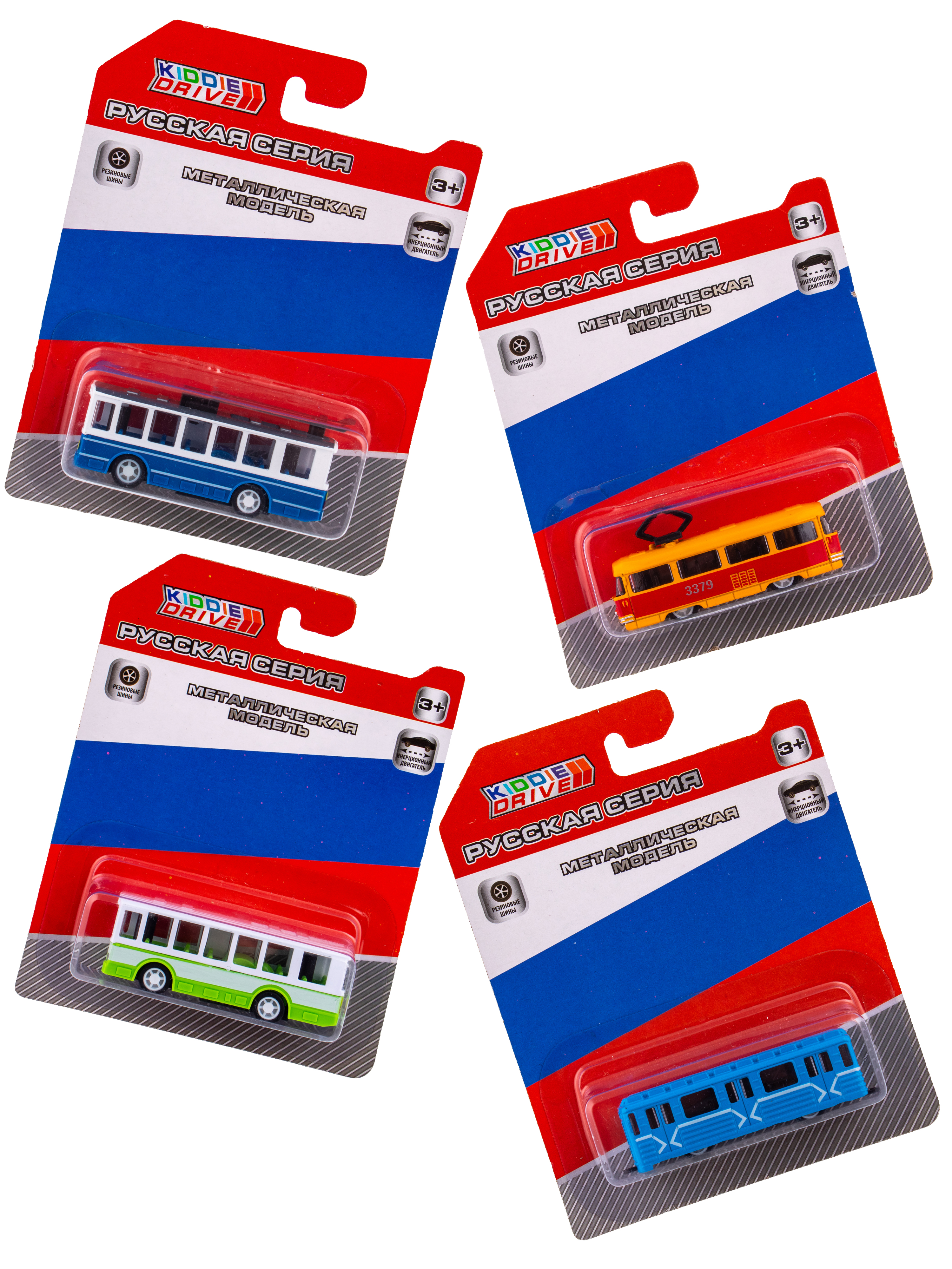 Игровой набор KiddieDrive Городской транспорт 4 шт 750715_н - фото 2