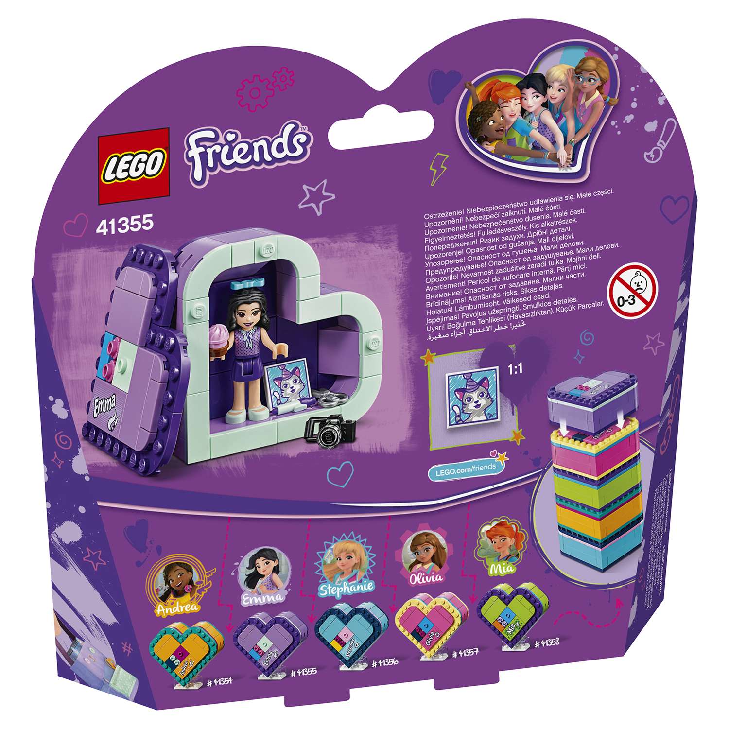 Конструктор LEGO Friends Шкатулка-сердечко Эммы блочный - фото 3
