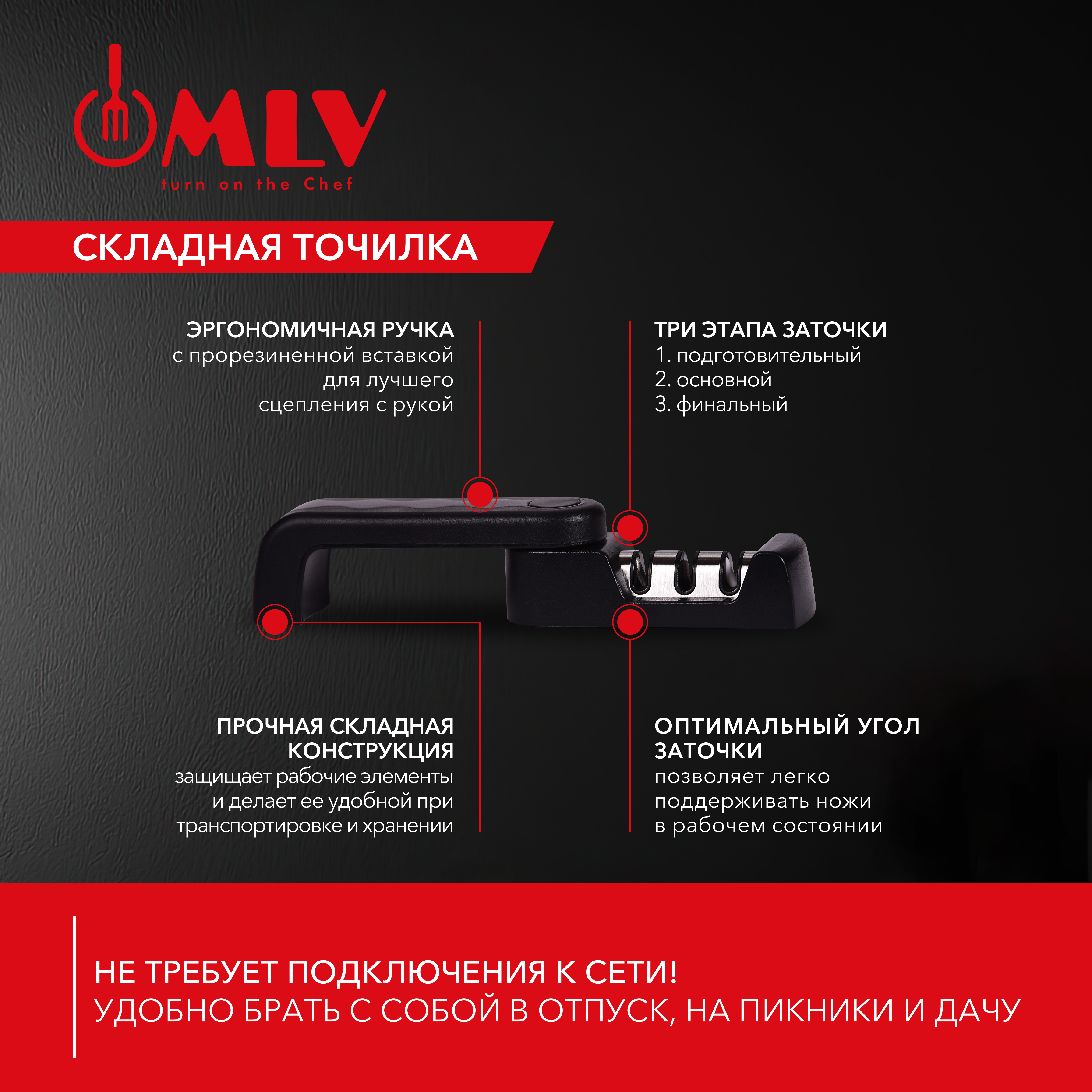 Складная точилка ножей Moulin Villa AIMI - фото 2