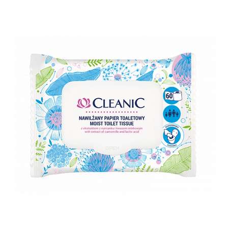 Влажная туалетная бумага Cleanic 60 шт.