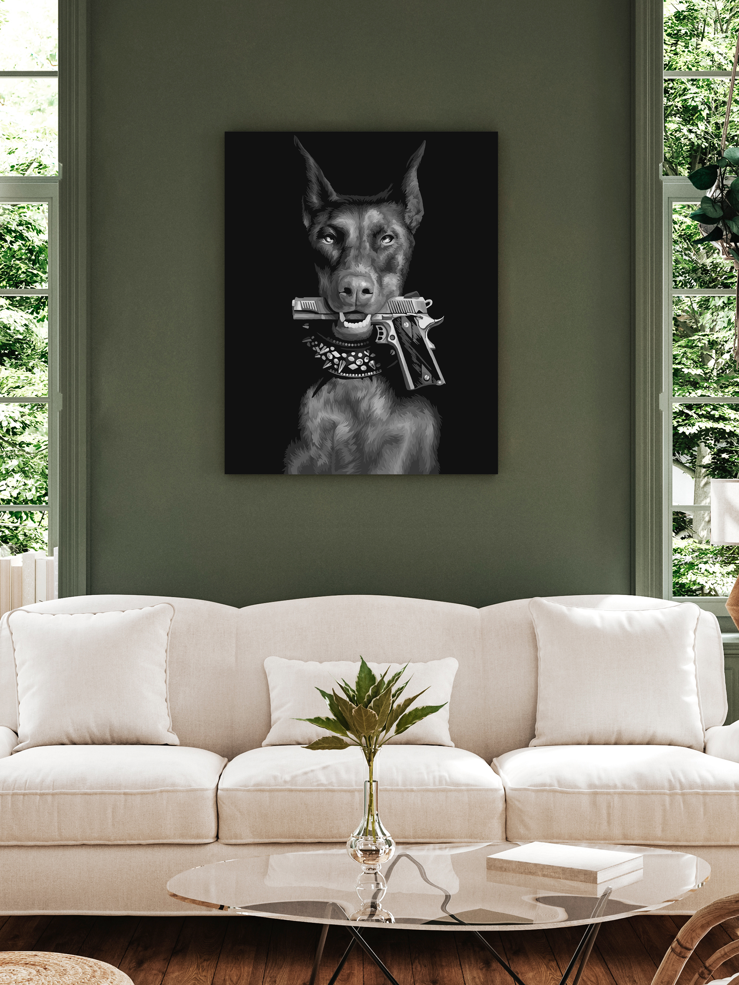 Картина по номерам Art sensation Добермэн в ассортименте - фото 3