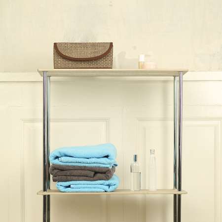 Коробка для хранения CASY HOME с крышкой бежевый 23х17х10см ВО-052