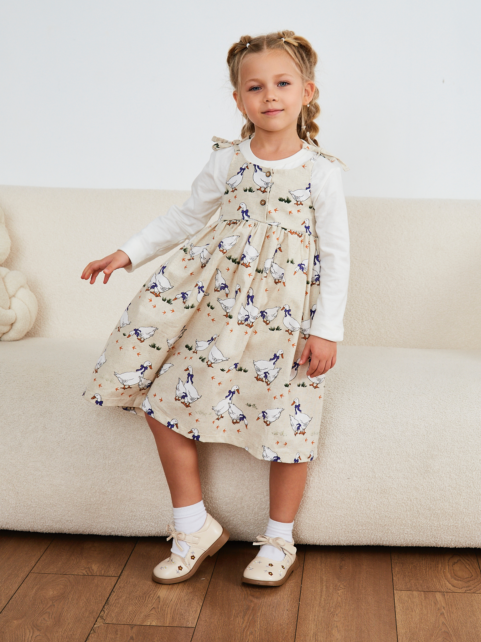 Сарафан MOUN сарафан_девочки_гуси - фото 15