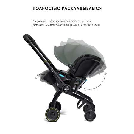 Автокресло Doona Doona X, цвет: Forest Grey Isofix 0 (0 -13 кг)