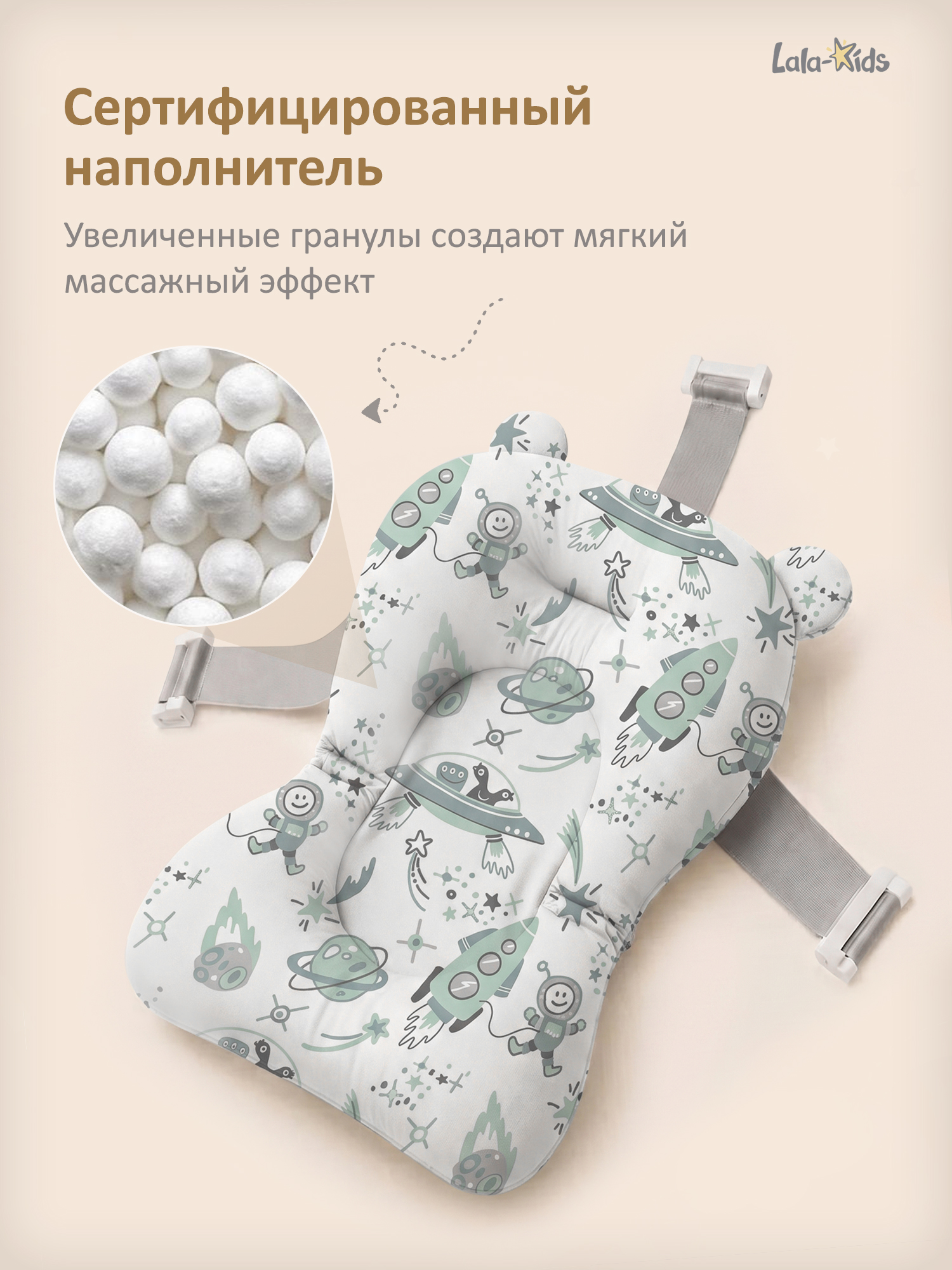 Ванночка LaLa-Kids с матрасиком, складная бирюзовый - фото 7