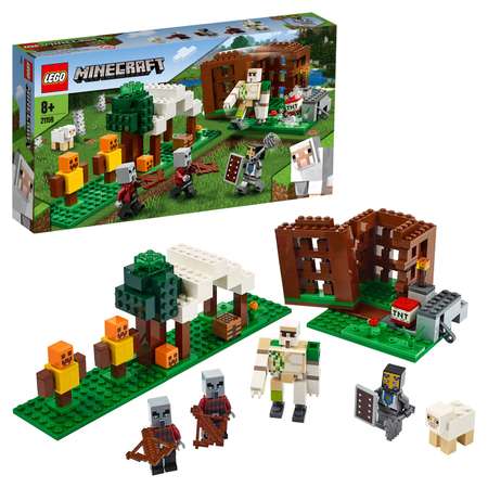 Конструктор LEGO Minecraft Аванпост разбойников блочный
