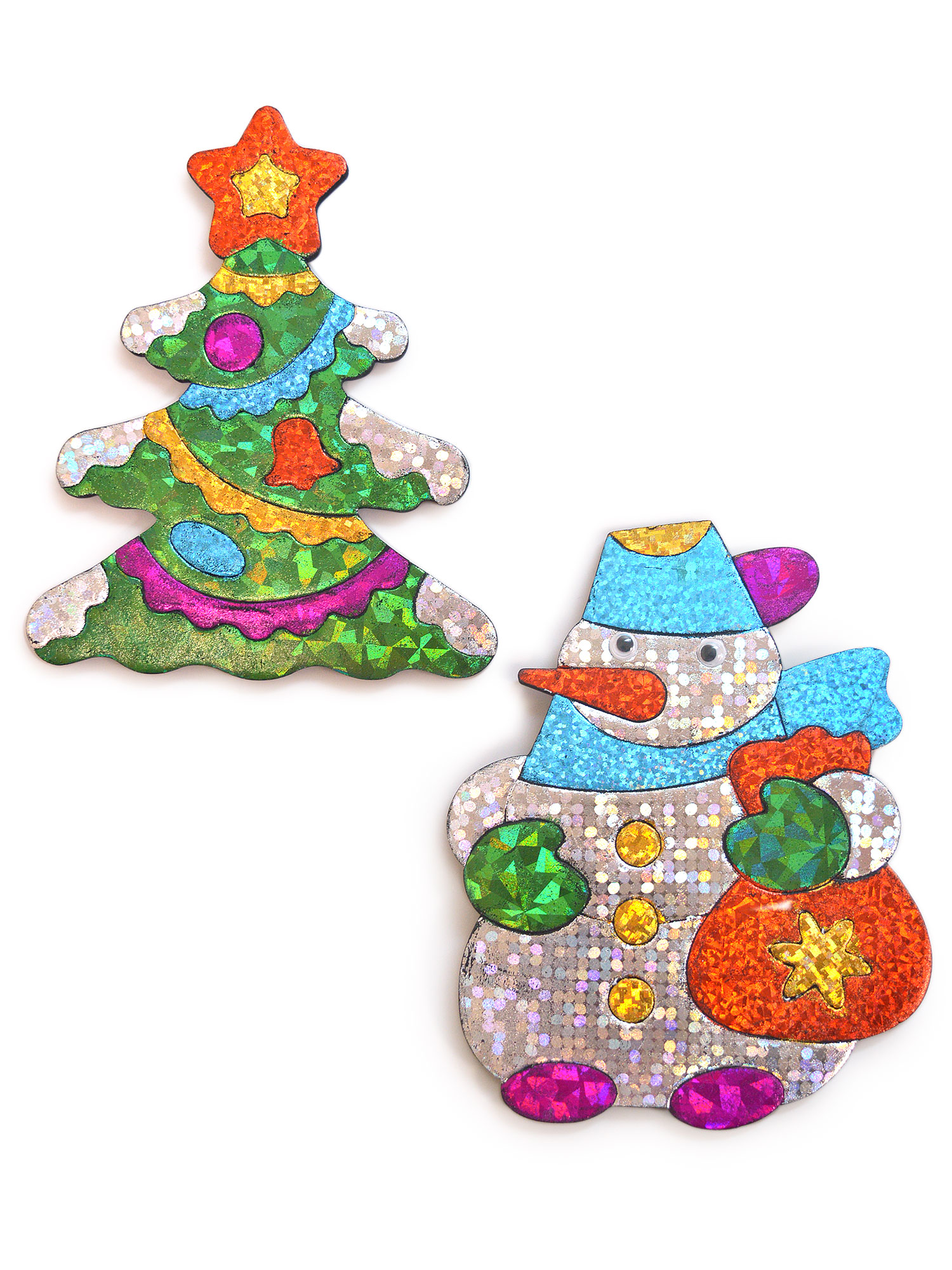 Набор для творчества Дрофа-Медиа Ёлочка Снеговик аппликация - фото 5