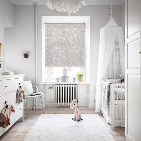 Рулонная штора 40х190см/белый PRAKTO Lempaala принт IKEA