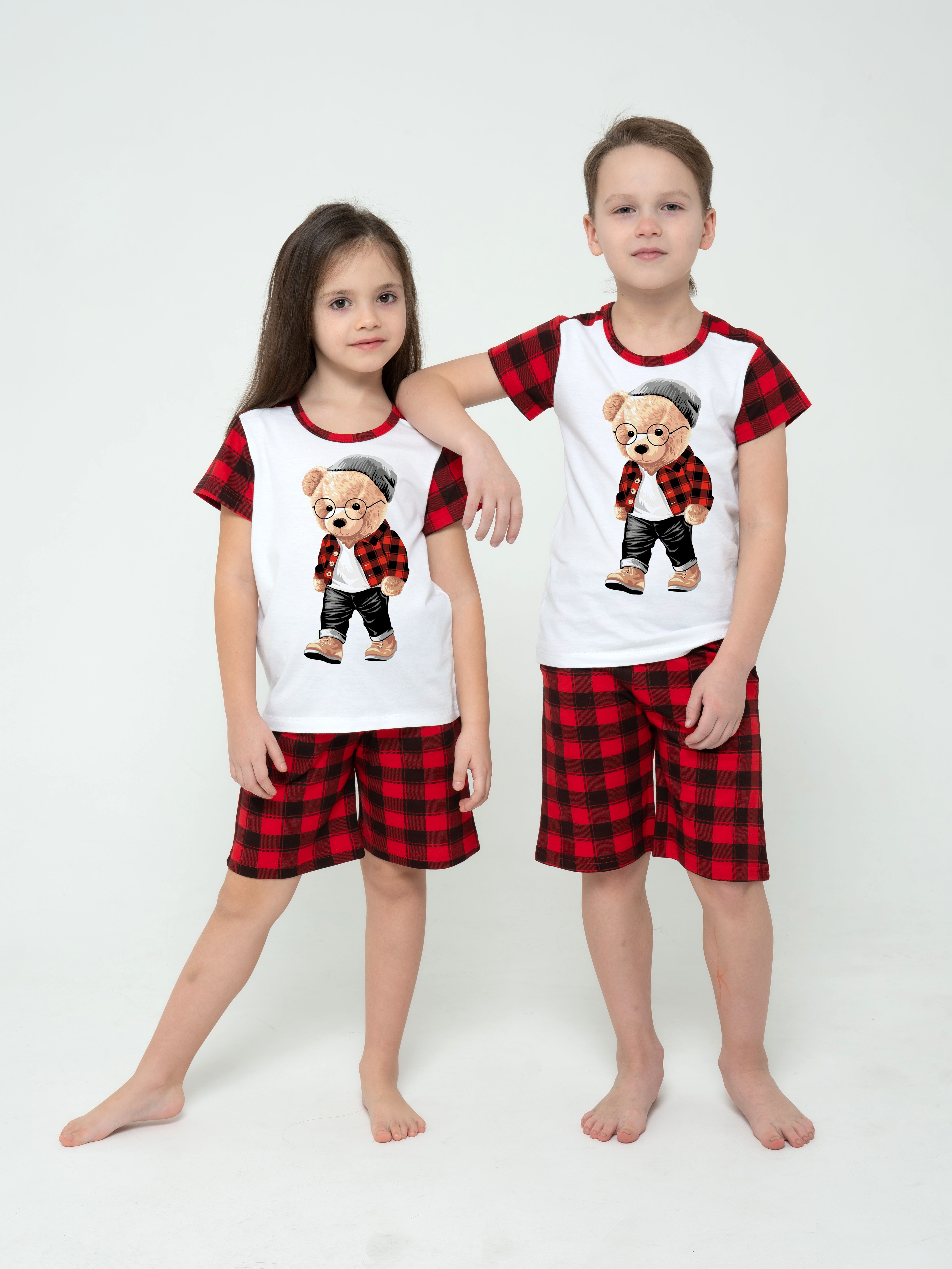 Пижама КрутышОк Т-030 красный, молочный - фото 2