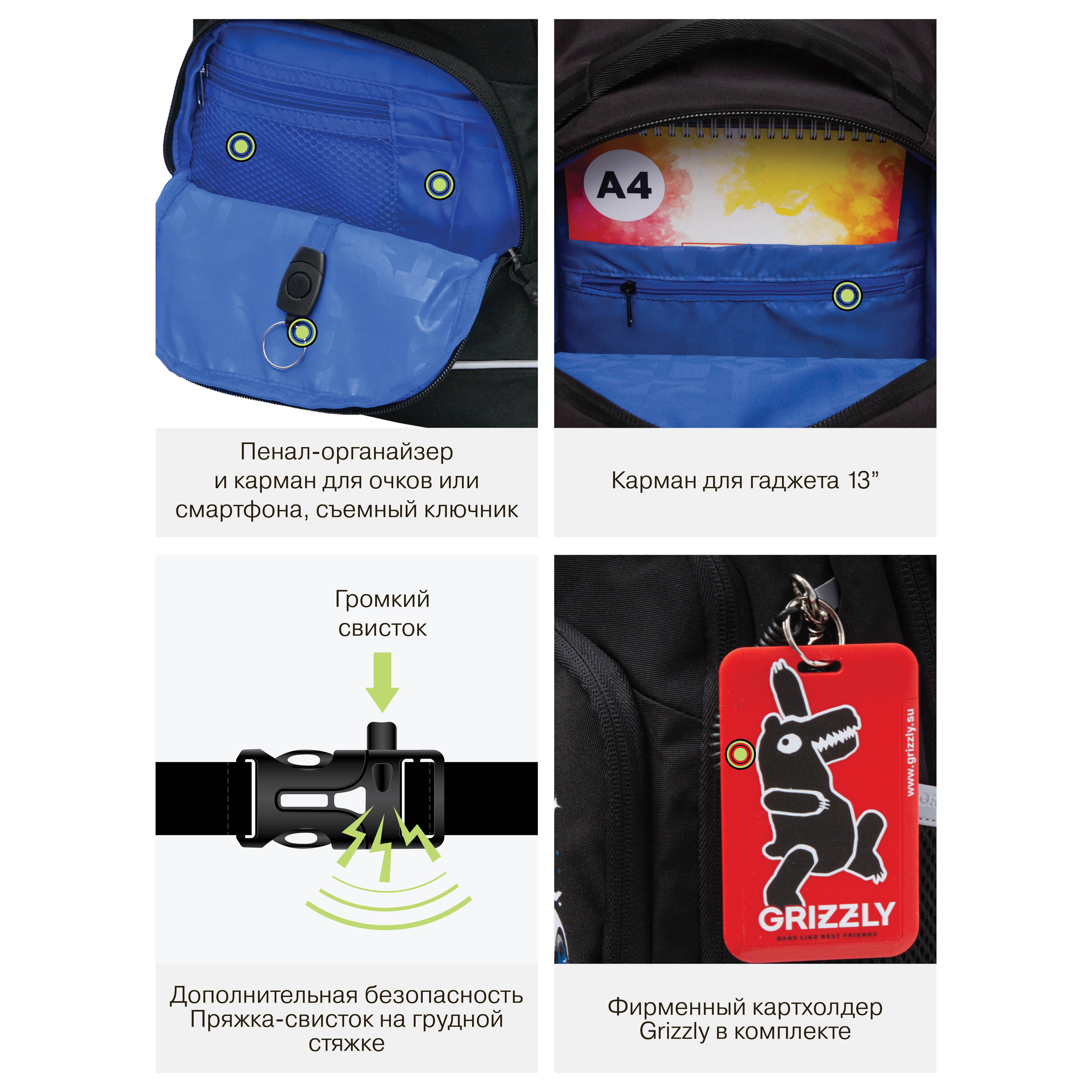 Рюкзак Grizzly для мальчика - фото 10