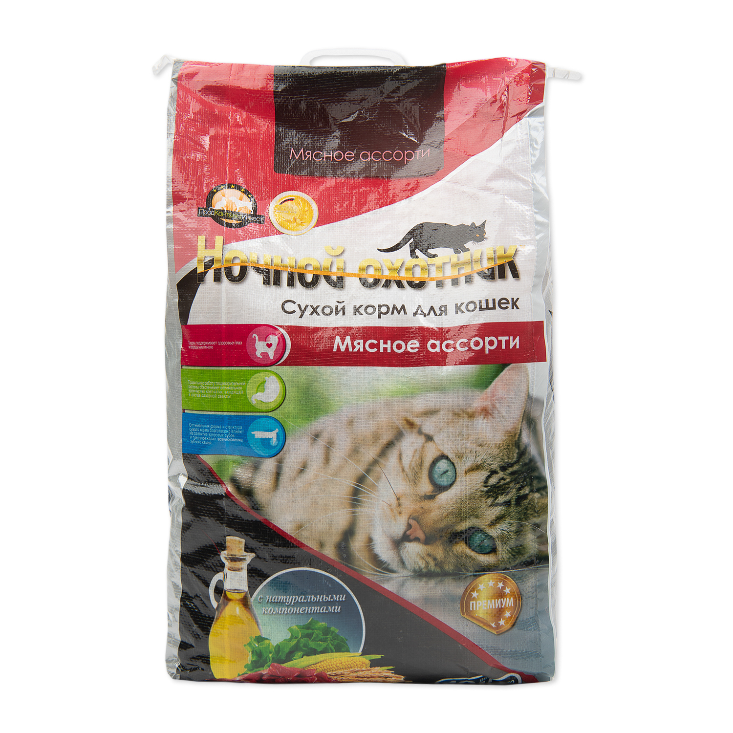 Корм для кошек Ночной охотник мясное ассорти 10кг - фото 1