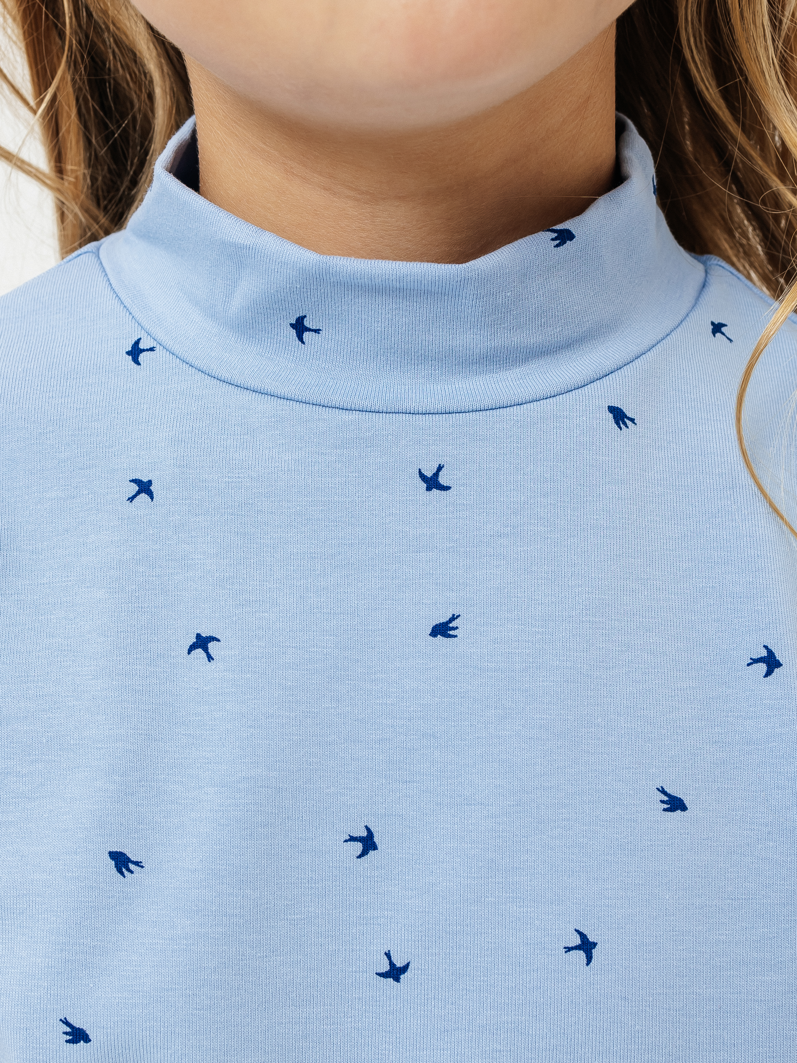 Водолазка Селтекс Ю_ДК68 голубой/ласточки синий - фото 12