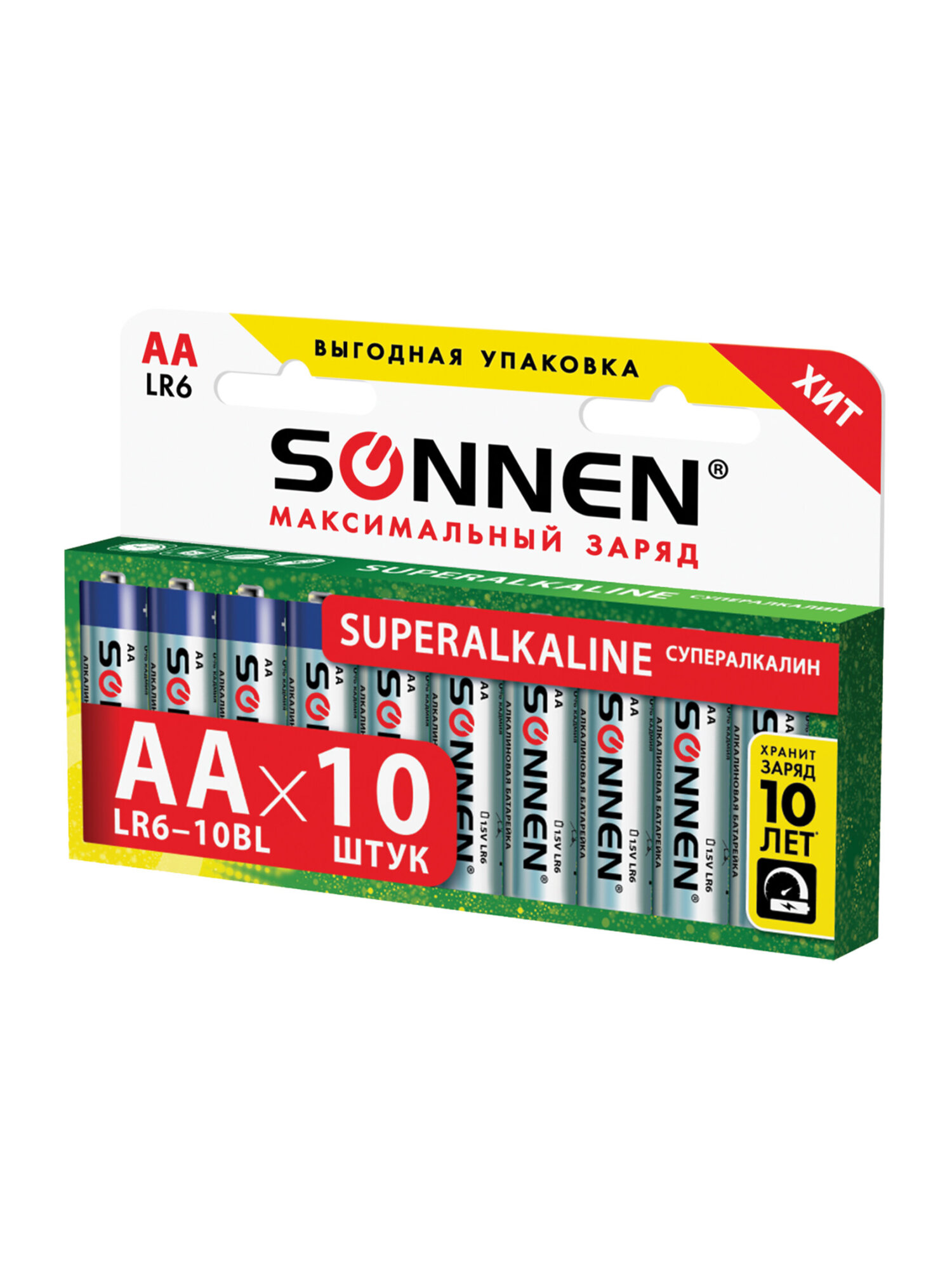 Батарейки алкалиновые Sonnen АА щелочные пальчиковые LR06 15А - фото 7