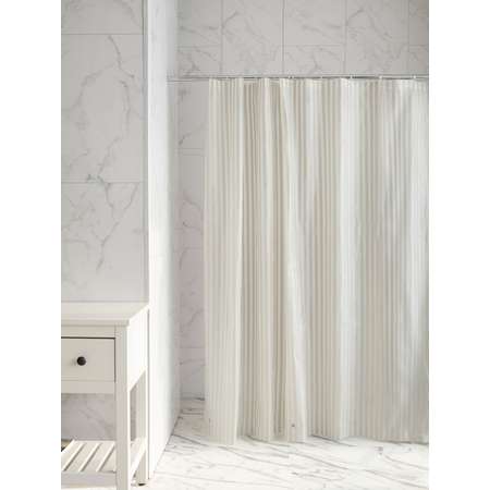 Шторка для ванной и душа DeNASTIA mat stripe 180x200 см ПЕВА бежевый S000137